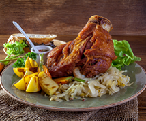 German knuckle of pork with sauerkraut