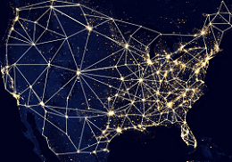 Mapa zasięgu Internetu w USA